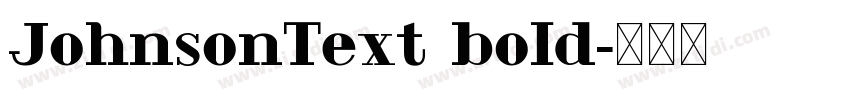 JohnsonText bold字体转换
